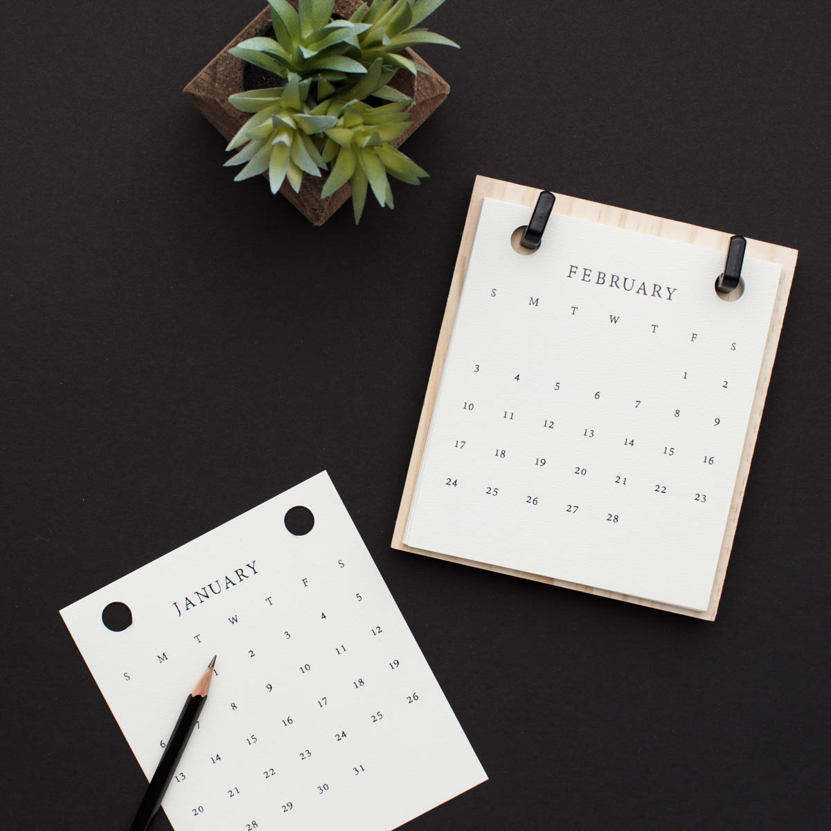 Monthly calendars